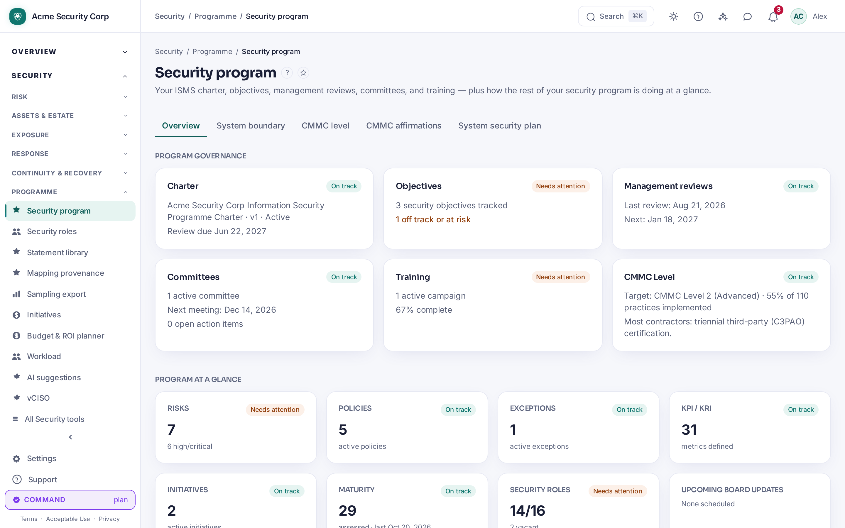 Demo workspace — sample data